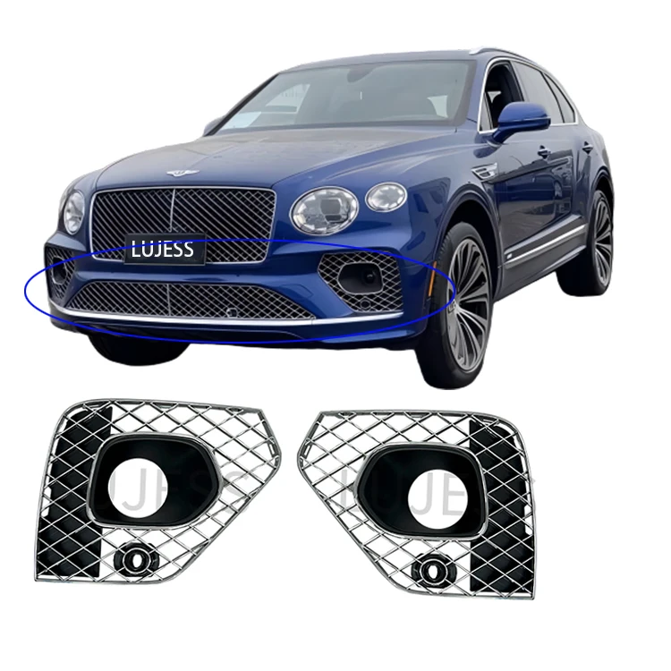 

High Configuration ACC Function Front Bumper Lower Grille Mesh Plastic for Bentley Bentayga 2020 Part Number 36A807345 36A807346