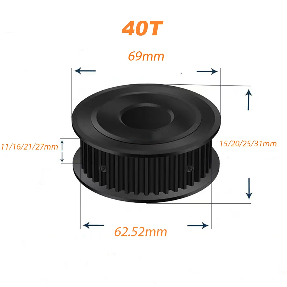 45 Steel HTD5M 40T 50T Timing Pulley AF type HTD 5M Synchronous Wheel for Belt Width 10/15/20/25 Bore 8-28mm
