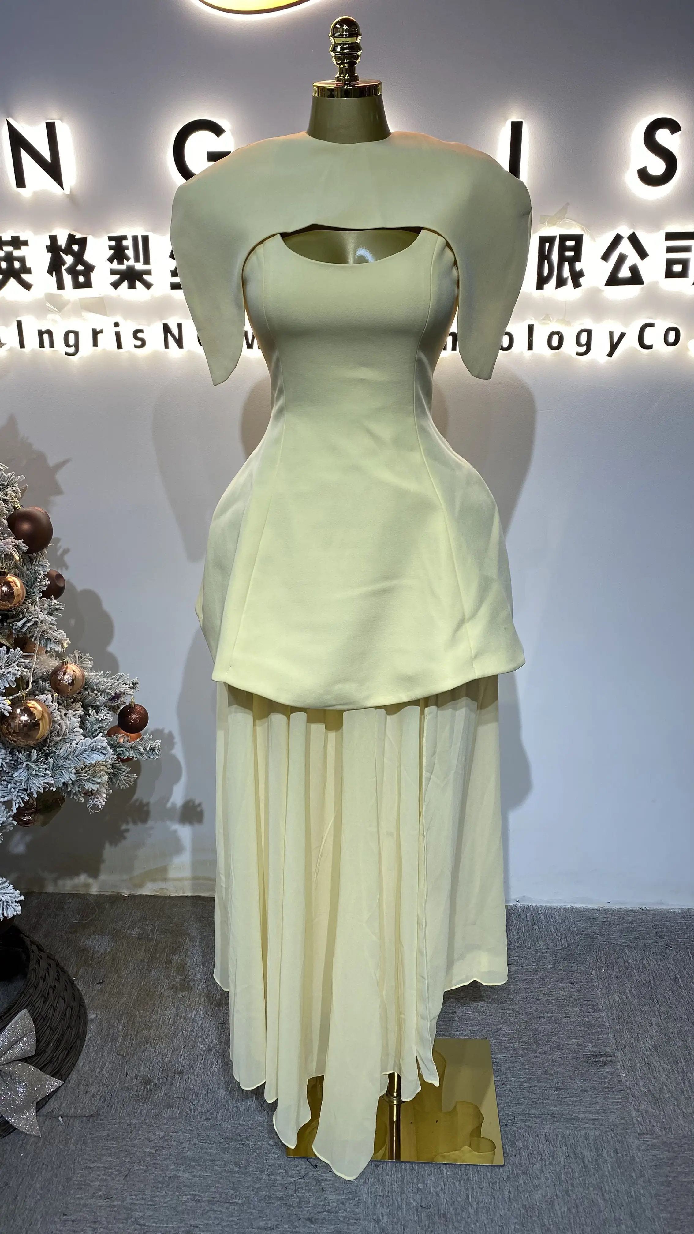 

Элегантное и облегающее платье макси А-силуэта, новый летний стиль с завязками, праздничный образ.-GZXX457