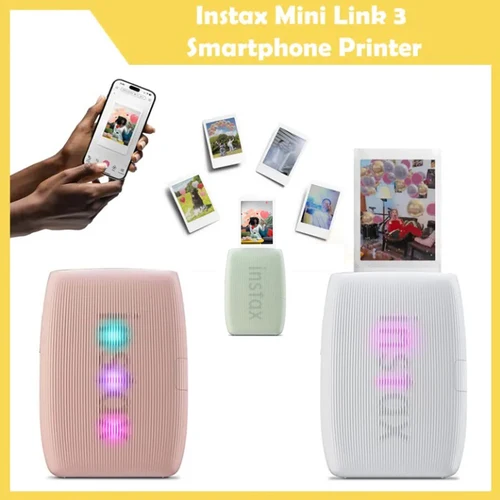 Imagen 1 del producto Impresora Original Fujifilm Instax Mini Link 3 2 Mini Link, impresoras para cámaras fotográficas Instax para máquina de película Smart PhoneApp, cámara Fuji