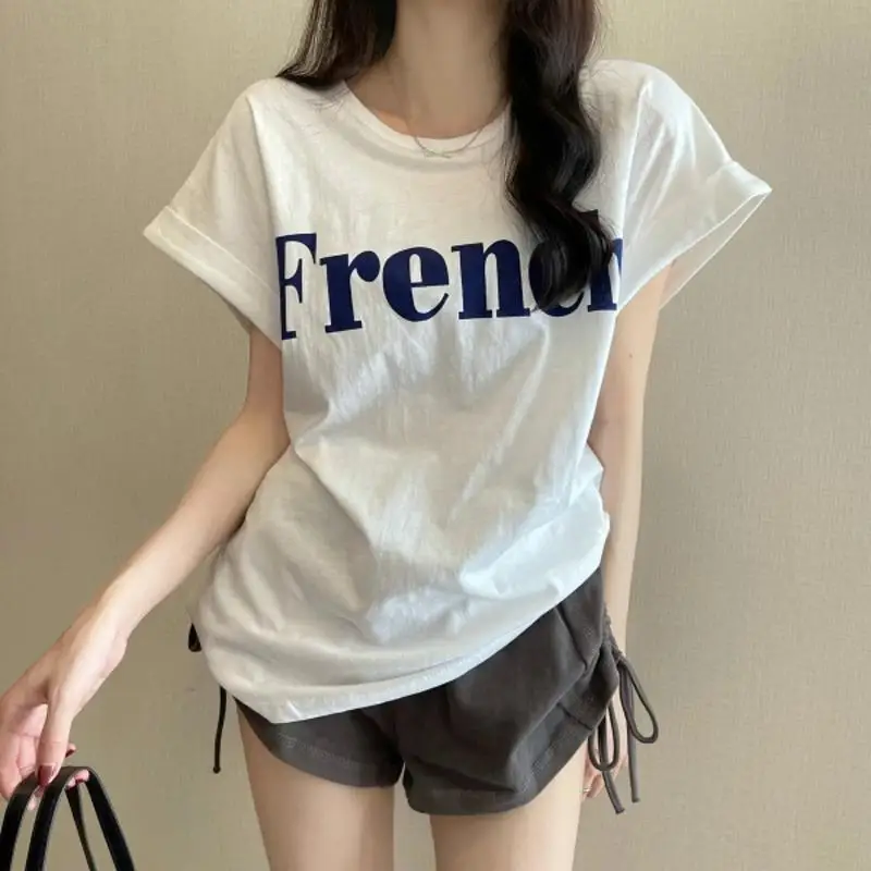 

Summer Loose irt for Women Trendy Letter Pattern Student Casual Wear Comfortable Home Protection Clothing Unbranded