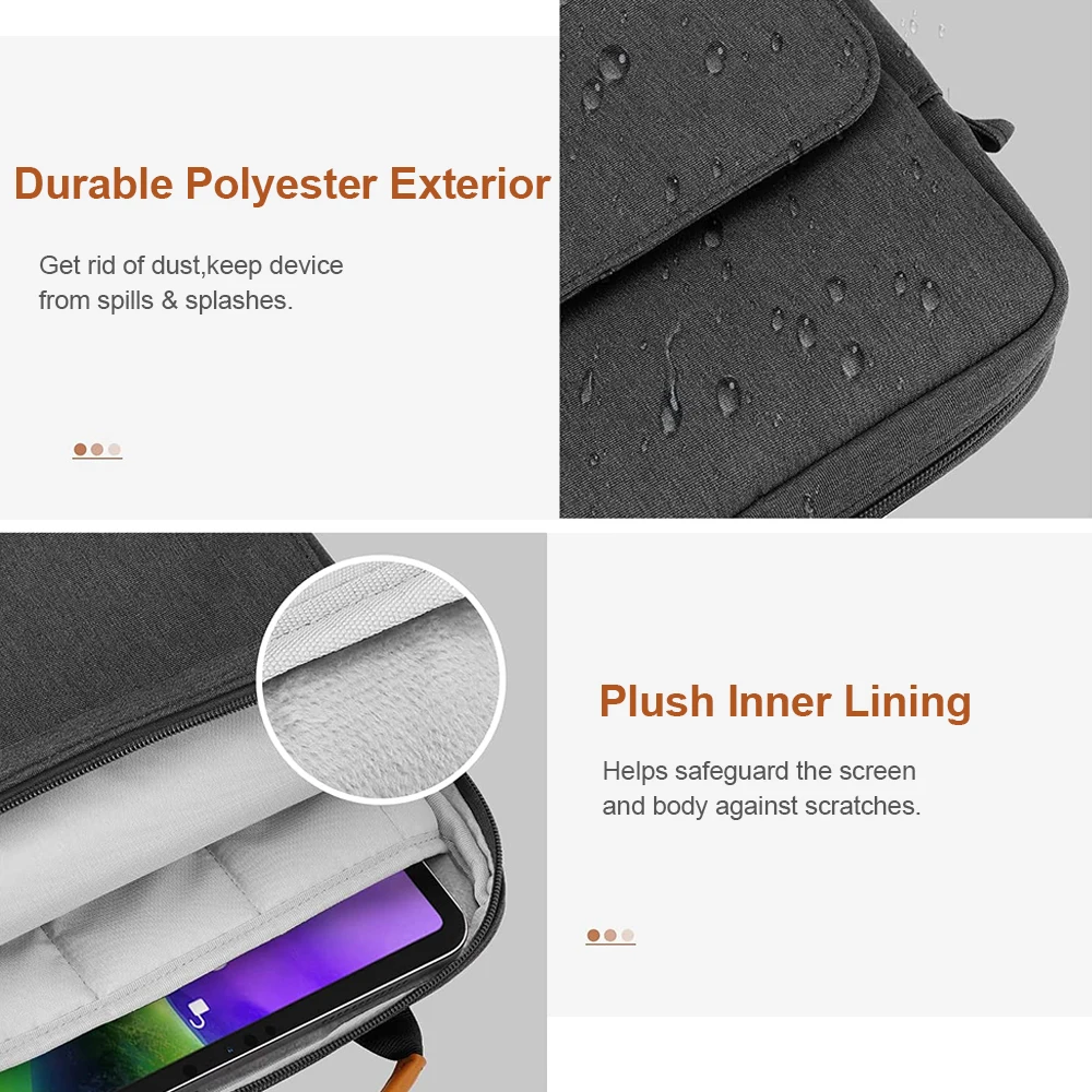 Portable Pouch For iPad Pro 12.9 11 iPad 9th 8th Air 4 5 Generation Bag For Samsung Galaxy Tab S9 S8 S7 Plus Tablet Sleeve Bag