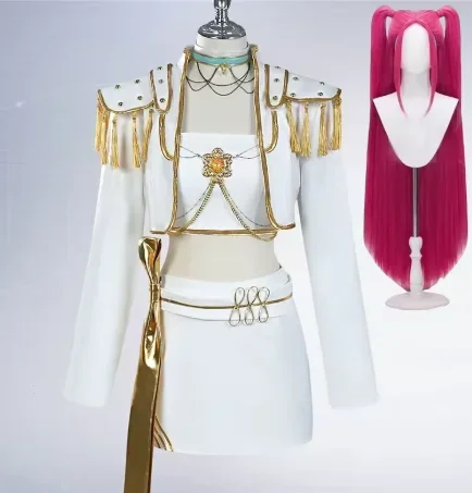 Zoey Huntrix WHAT IT SOUNDS LIKE Stage Rumi Mira Uniform Movie Cosplay White Korea Idol