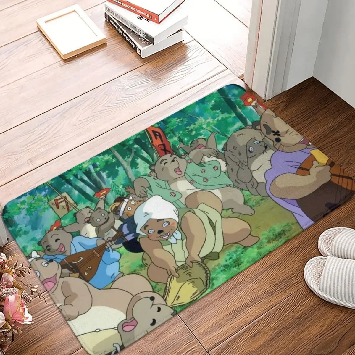 Tenuki Tanuki Doormat Rug Carpet Mat Footpad Polyester Non-slip Water Oil Proof Front Room Corridor Kitchen Bedroom Balcony