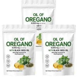 180-540Capsules 2 In 1 Formal Vitamin D Supplement Softgels Oil of Oregano Enhancing Immunity with Black Seed Oil