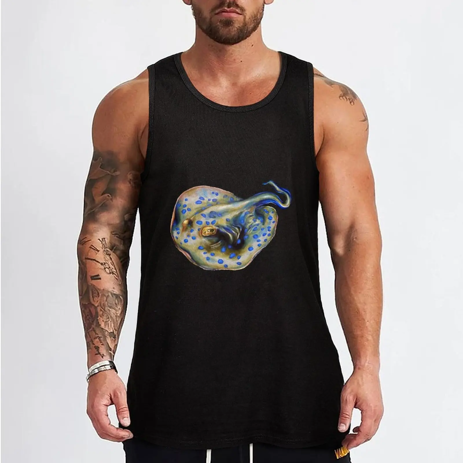 Stingray Tank Top man sexy?costume Men's sports t-shirt tops T-shirt Men's gym