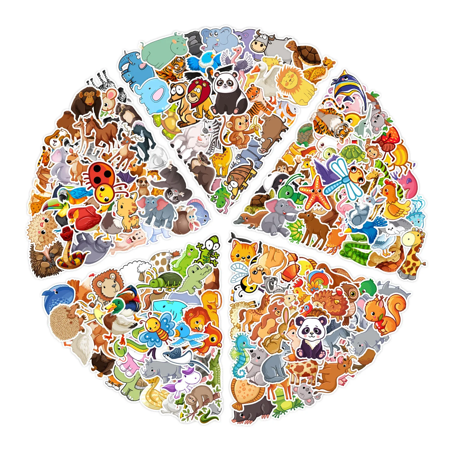 40 Pcs/Set Cartoon Forest Animals Graffiti Stickers for Laptop Water Bottle Bicycle Skateboard Waterproof Sticker Decal