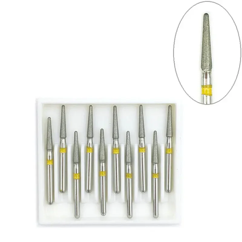 10pcs/box Dental Diamond Burs High Speed Dentistry Burs for Teeth Whitening FG 1.6mm TR-24EF