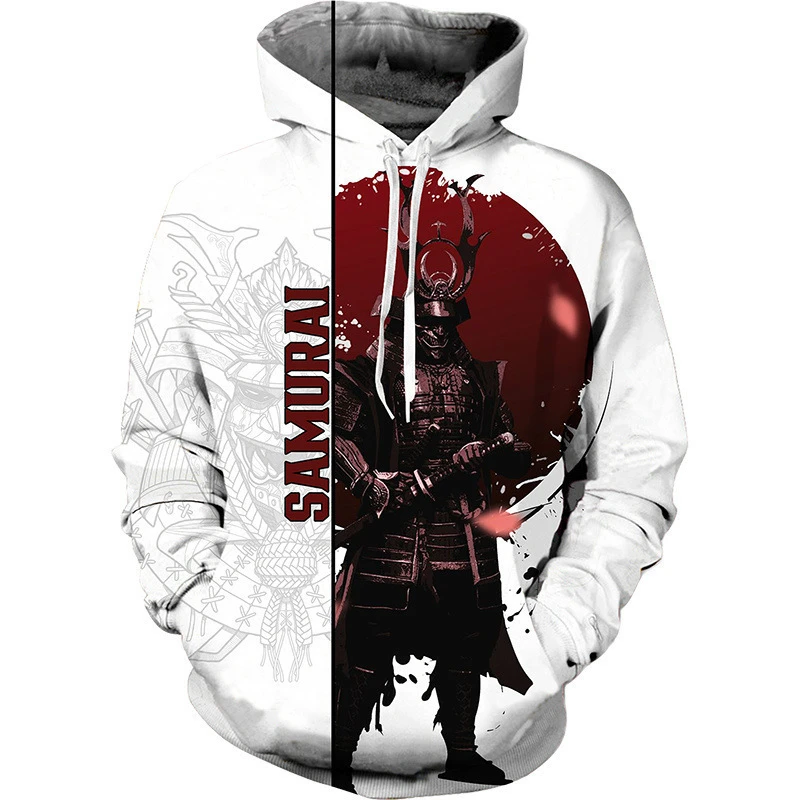 Newest Hot Anime 3d Hoodies Japanese Samurai Sweatshirt Men And Women Fashion Black Pullover Autumn Spring Men\'s Clothing