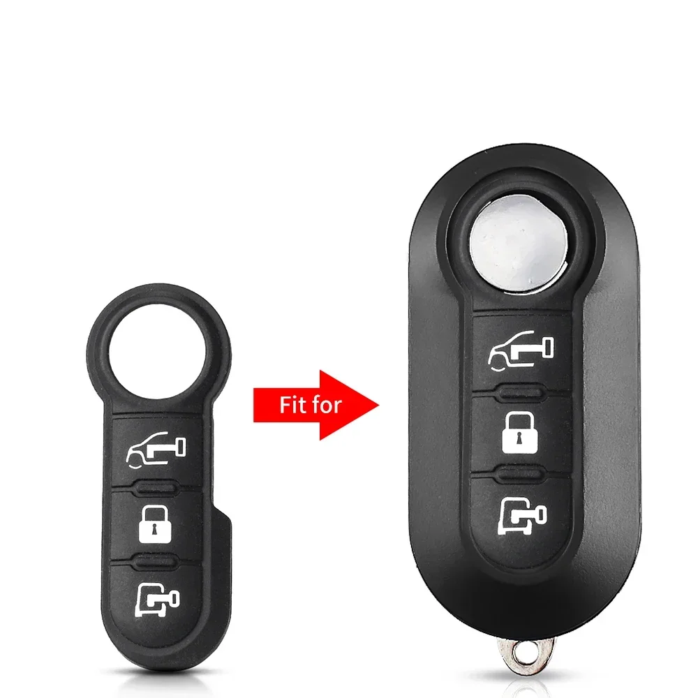 KEYYOU Bottoni In Gomma Pad Per Fiat 500 Panda Abarth Punto Ducato Stilo Per Citroen Per Peugeot Chiave A Distanza caso
