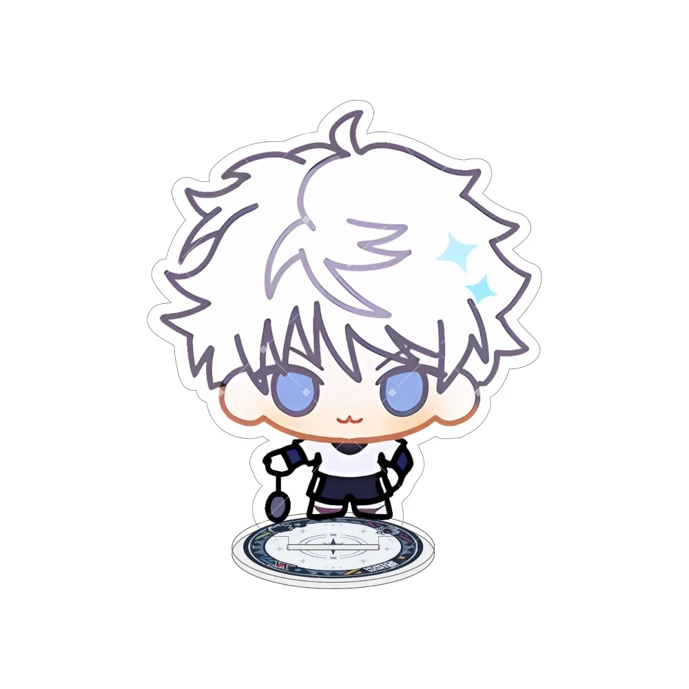Anime Hunter x Hunter Acrylic Stand Figure Chibi JIRORI Killua Gon Kurapika Model Plate Desk Decor Cosplay Fans Gift Keychain
