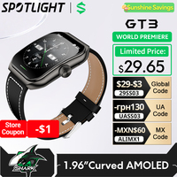 Black Shark Watch GT3 Global Version 24H Health Monitoring 1.96'' Curved Display 10 Days Life 100+ Sport Modes IP68