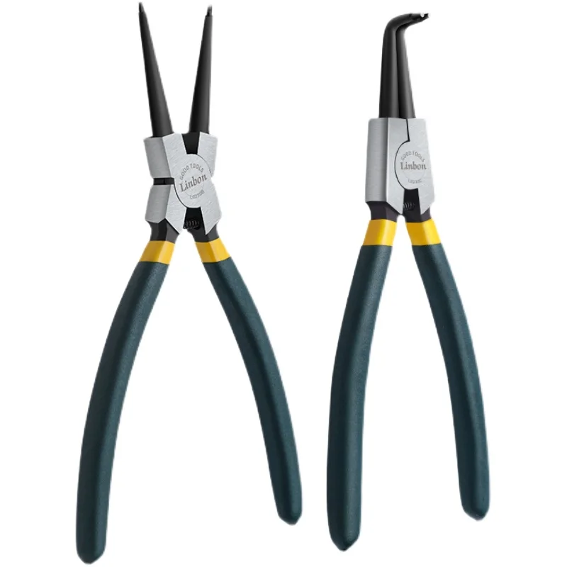 كماشة لينبون صغيرة الدائرة الداخلية الخارجية حلقة مزيل أداة التثبيت مستقيم/منحني الفك تلميح الدقة الربيع تحميل أداة #5