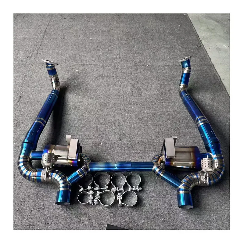 

Выхлопная система для спортивного глушителя с клапаном из титана