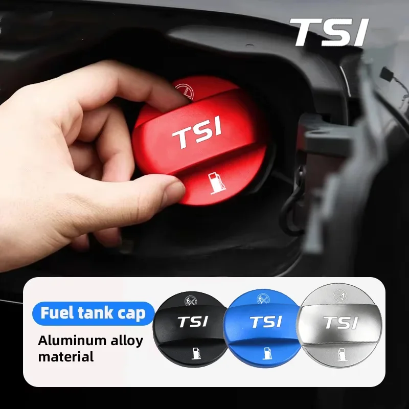 Alloy Car Fuel Cap Oil Box Lid Petrol Tank Covers for Volkswagen VW TSI Logo B5 RlineScirocco Sharan  Golf 6 7 Jetta Accessories