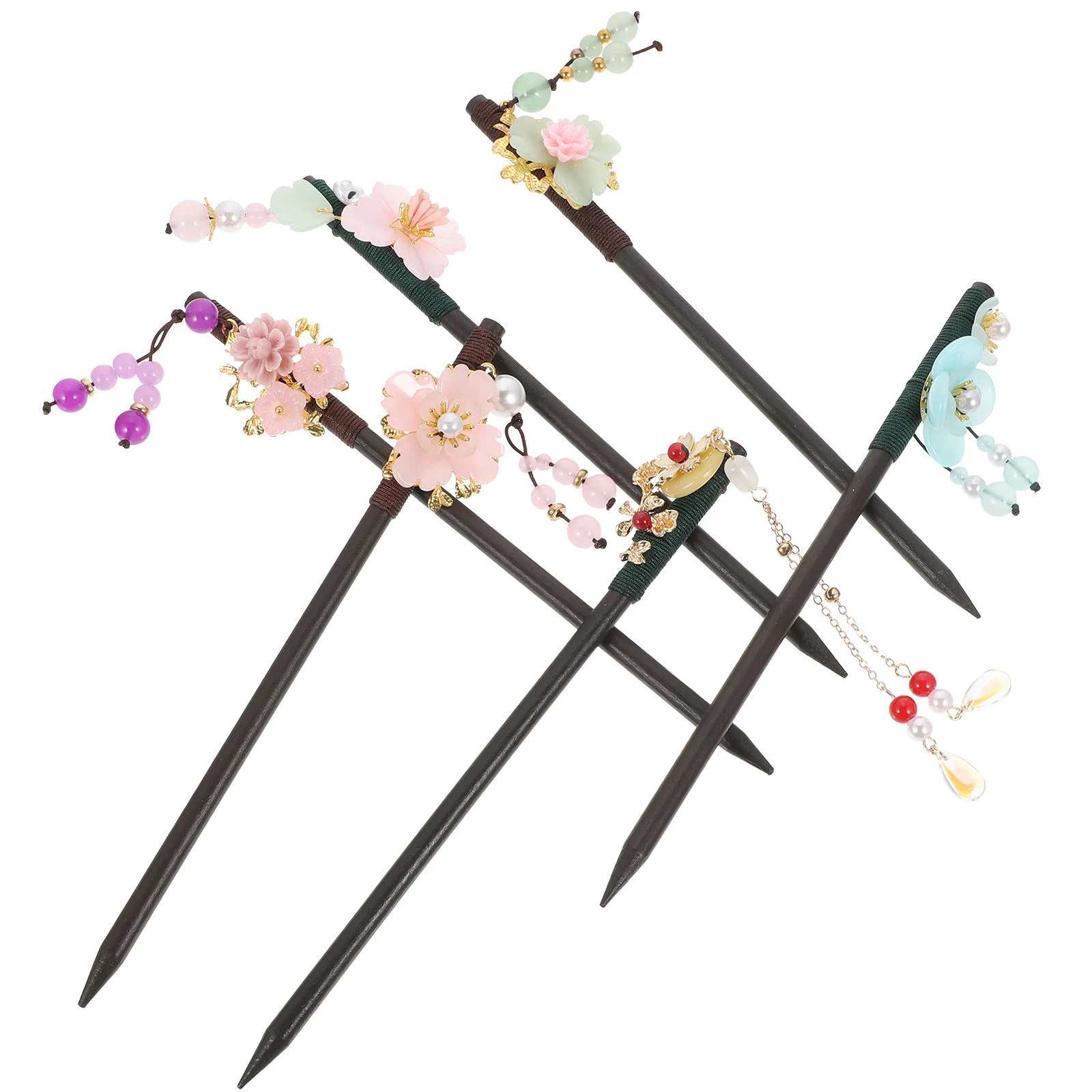 

6 pcs Chinese Sticks Retro Style Smooth Surface Premium Materials Hairpin for Weddings Parties Ceremonies Girls Hair Bun Stick