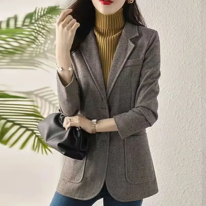 Advanced Style Suit Jacket for Women New Korean Version Casual Temperament Popular Small Suit Top