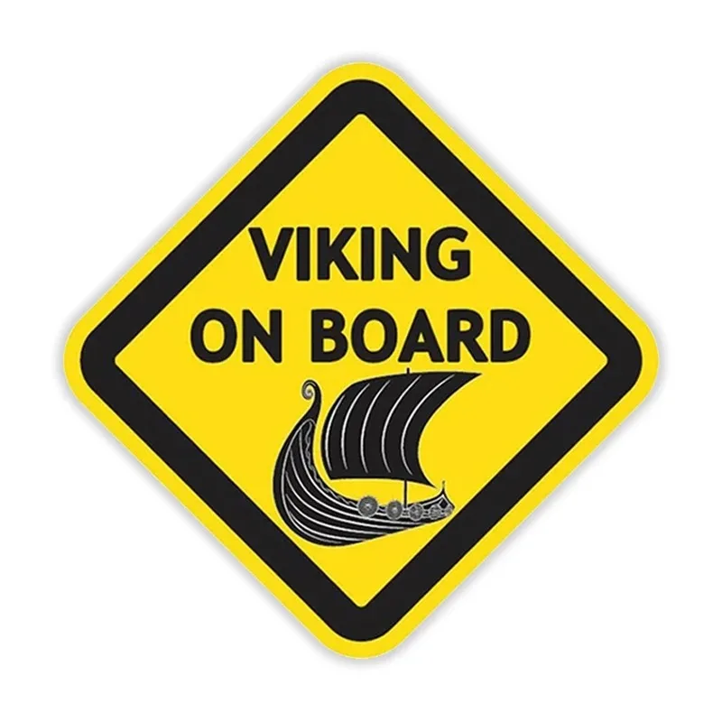 

Various Sizes Personality PVC Decal VIKING ON BOARD Waterproof Car Sticker on Motorcycle Laptop Decorative Motorcycle 10/13/17CM
