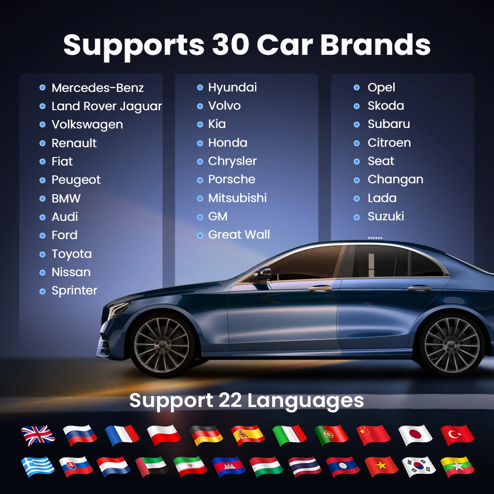 MUCAR BT200 LITE Obd2 أداة تشخيص الماسح الضوئي OE نظام كامل ماسح ضوئي للسيارة لنظام iOS أندرويد قارئ رمز الخطأ لـ 30 ماركة سيارة #5