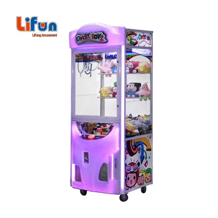 I01 Factory Wholesale Coin Operated Prize Vending Game  Arcade Machine Led Candy Crane Toy Claw Machine Malaysia