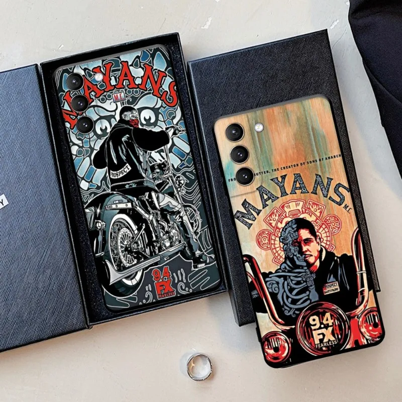 TV Series Mayans M.C Phone Case For Samsung Galaxy S22 23 21 S20 FE Ultra S10 S9 S8 Plus S10e Note 20Ultra 10Plus Cover