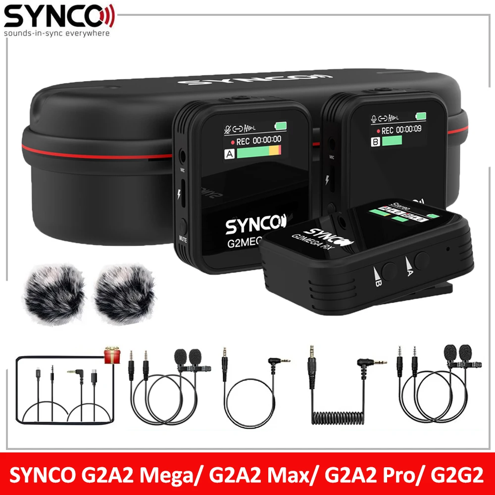 

Беспроводной петличный микрофон SYNCO G2A2, 2,4 ГГц