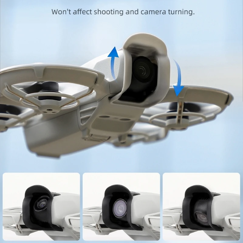 Adjustable Drones Lens Sunshades Covers For Outdoor Filming In Bright Conditions Lighting Scenes Easy to Install