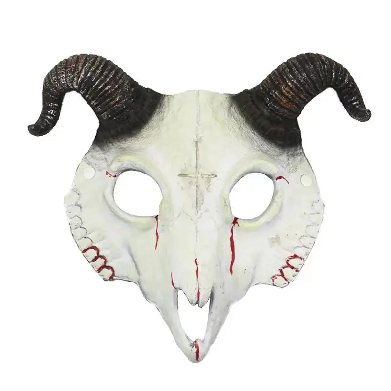 Horror goat mask Halloween horror mask face mask prom party video shooting cosplay goat dress up props