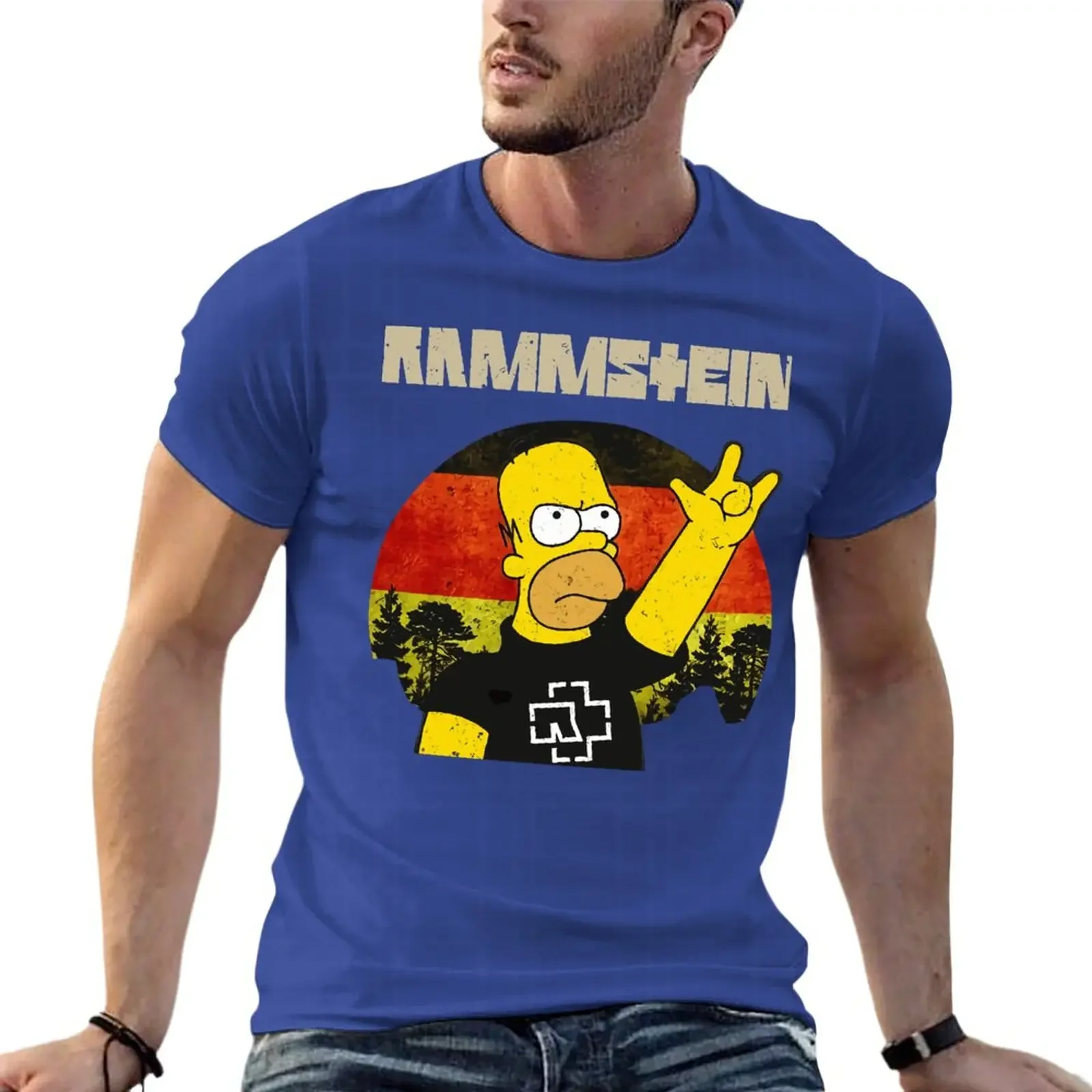 Homer Deutschland Version übergroße T-Shirts benutzer definierte Männer Kleidung 100% Baumwolle Streetwear plus Größe Tops T-Shirt