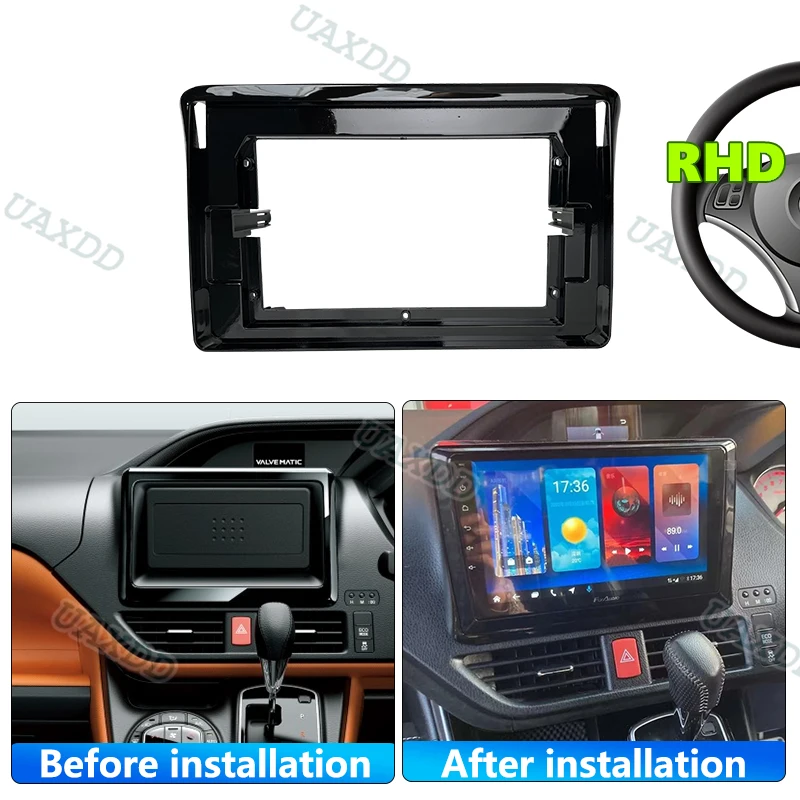 plaque panneau montage tableau bord Radio Android Fascia cadre voiture 9 10.1 inch pouces pour FOR Toyota Esquire Voxy 2014-2017