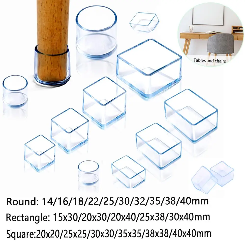 4-12Pcs Screw on Car Leveling Feet Caps Chair Legs Furniture Pads Rubber Round Square Floor Protector Covers Pipe Plug Table