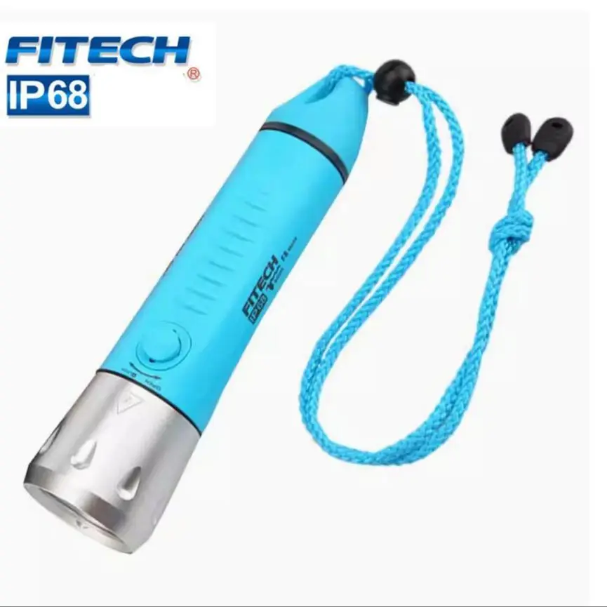 FITECH F8 Professional Scuba Diving Flashlight USB Type-C Rechargeable 1000 Lumens LED Power Bank Function Waterproof Torch