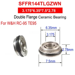 5/10 szt. Łożysk dentystycznych z podwójnym kołnierzem O-ringiem 8 kulka ceramiczna sffr144 tlgzwn do turbina dentystyczna W & H RC95 TE95