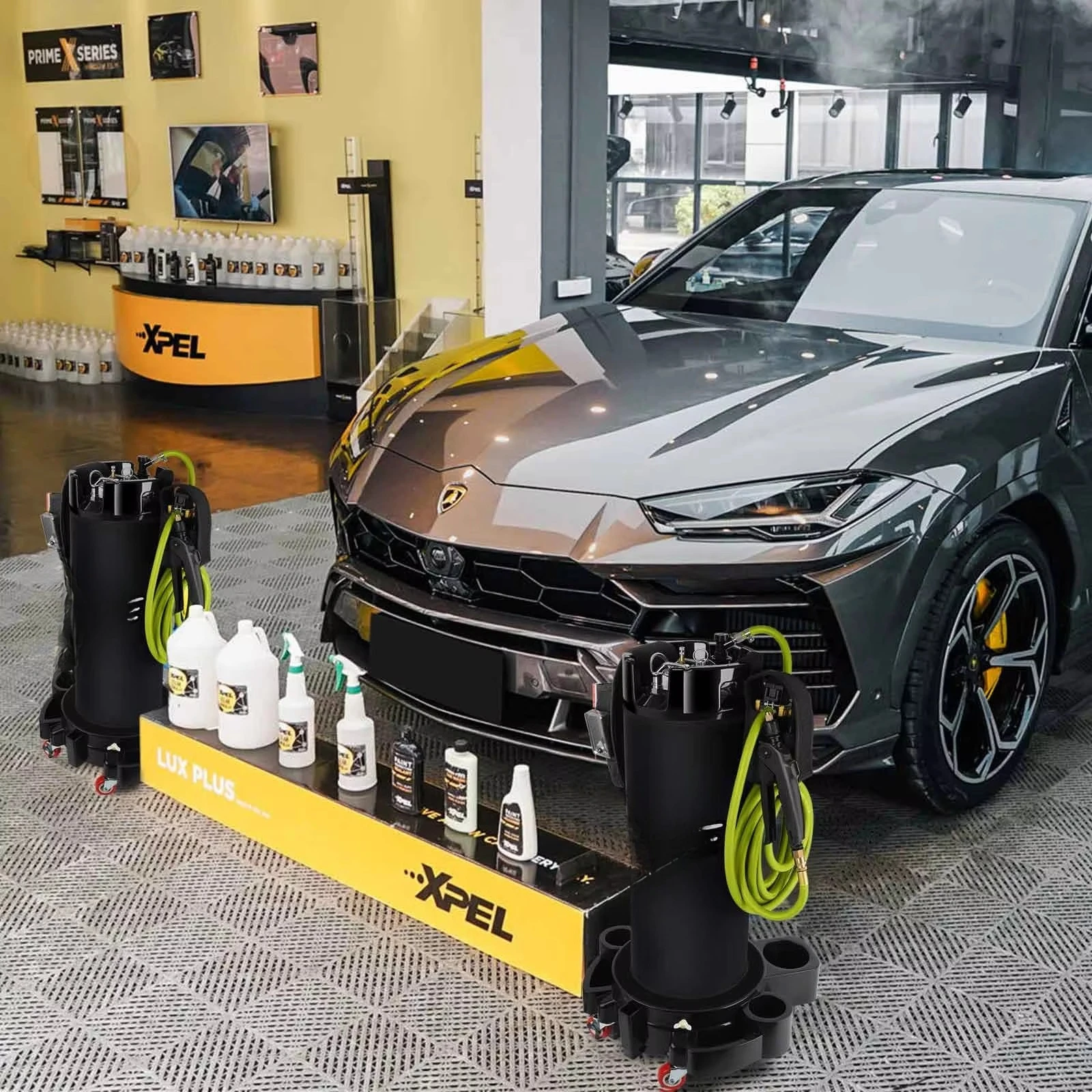 CLEZE 9.5L Electric Sprayer Tank with Airless 70 PSI Pump & Rotatable Base for PPF Film Window Tinting Car Care