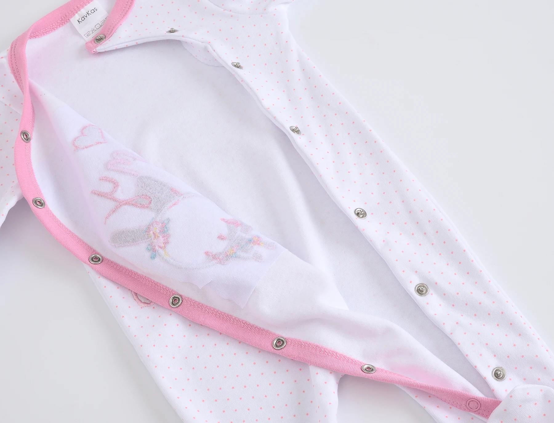 KAVKAS Baby Girls Clothing 100% Cotton Kids Rompers Rabbit Pink Overalls Newborn Pajamas Baby Girls Clothes 0-12 Months