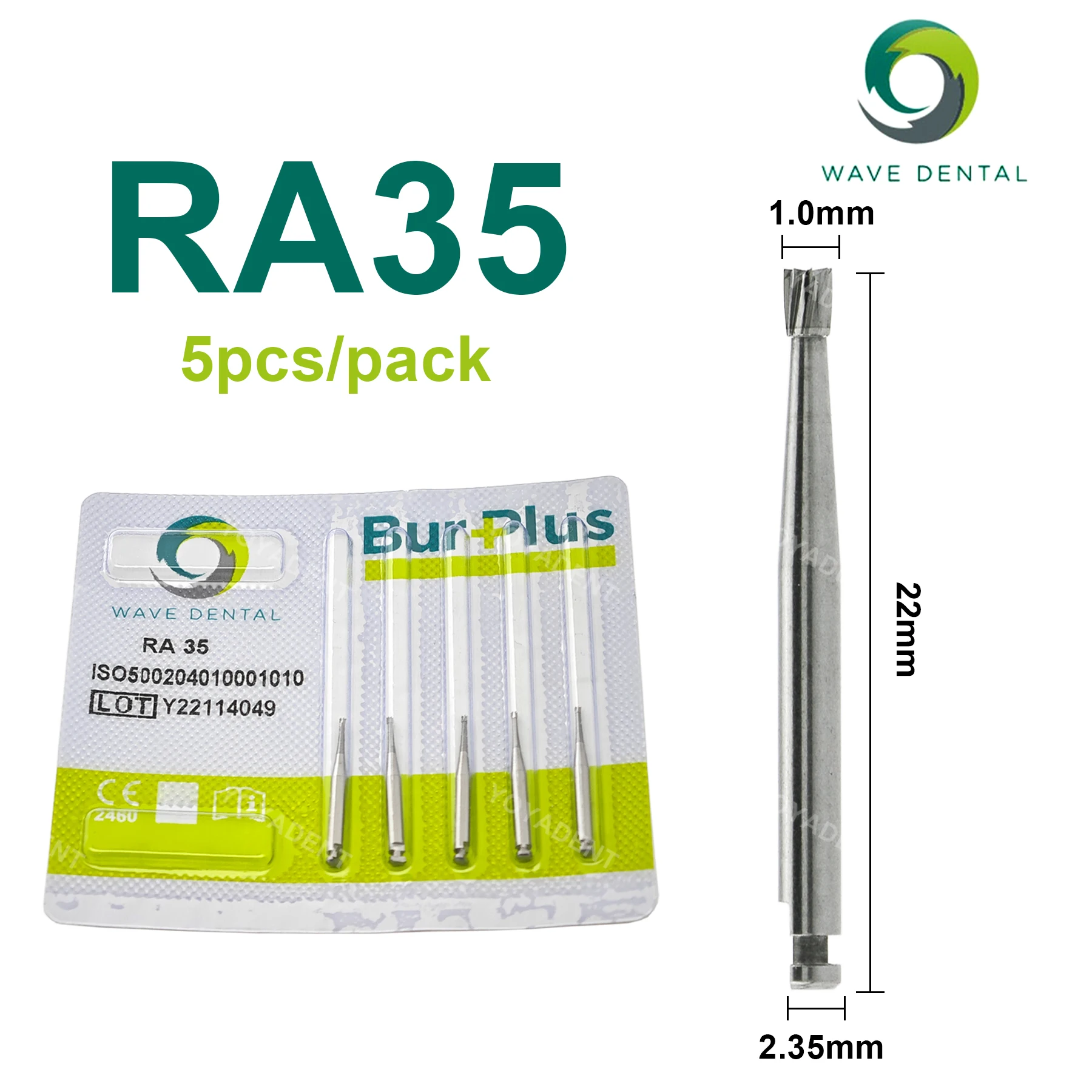 موجة طب الأسنان الحفر كربيد التنغستن الفراولة التدريبات 2.35 مللي متر ل قبضة يد بسرعة منخفضة أدوات طبيب الأسنان 5 قطعة/الحزمة أدوات طب الأسنان