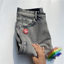 Hole CAVEMPT C.E Jeans Men Women 1:1 Best Quality Niche Washed Zipper Cav Empt Jeans Trouser