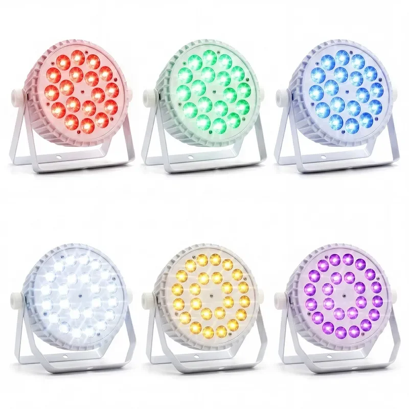 White 18 full-color flat pa lights, wedding lights, six-in-one live stream, banquet hall
