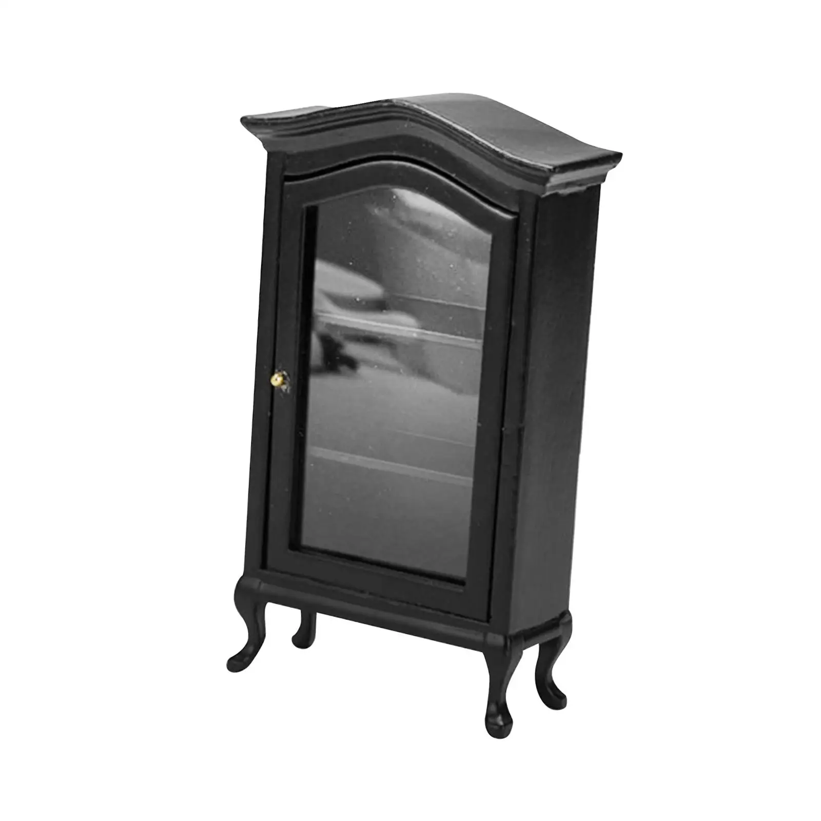 인형의 집 나무 책장, 소형 인형의 집 디스플레이 캐비닛 소형 장면을 위한 소형 가구 디스플레이 선반