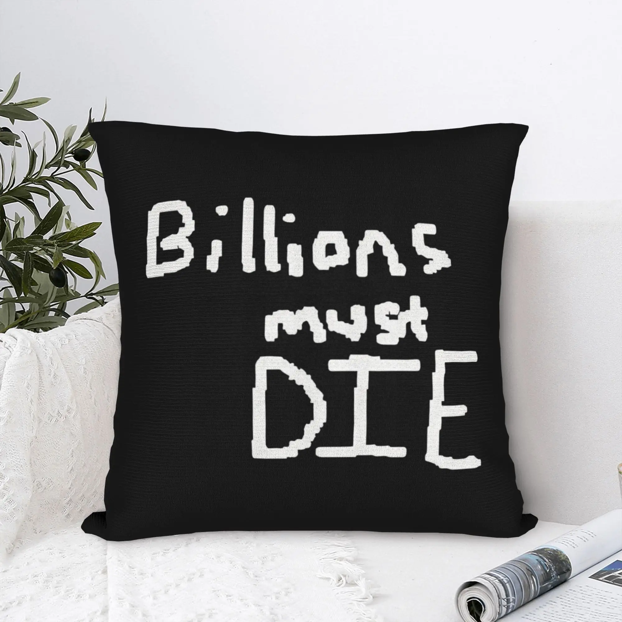 Billions Must Die Square Pillow Cases Funny Chudjak Meme Cushion Cover Awesome Zipper Decorative Pillowcase for Sofa 45x45cm