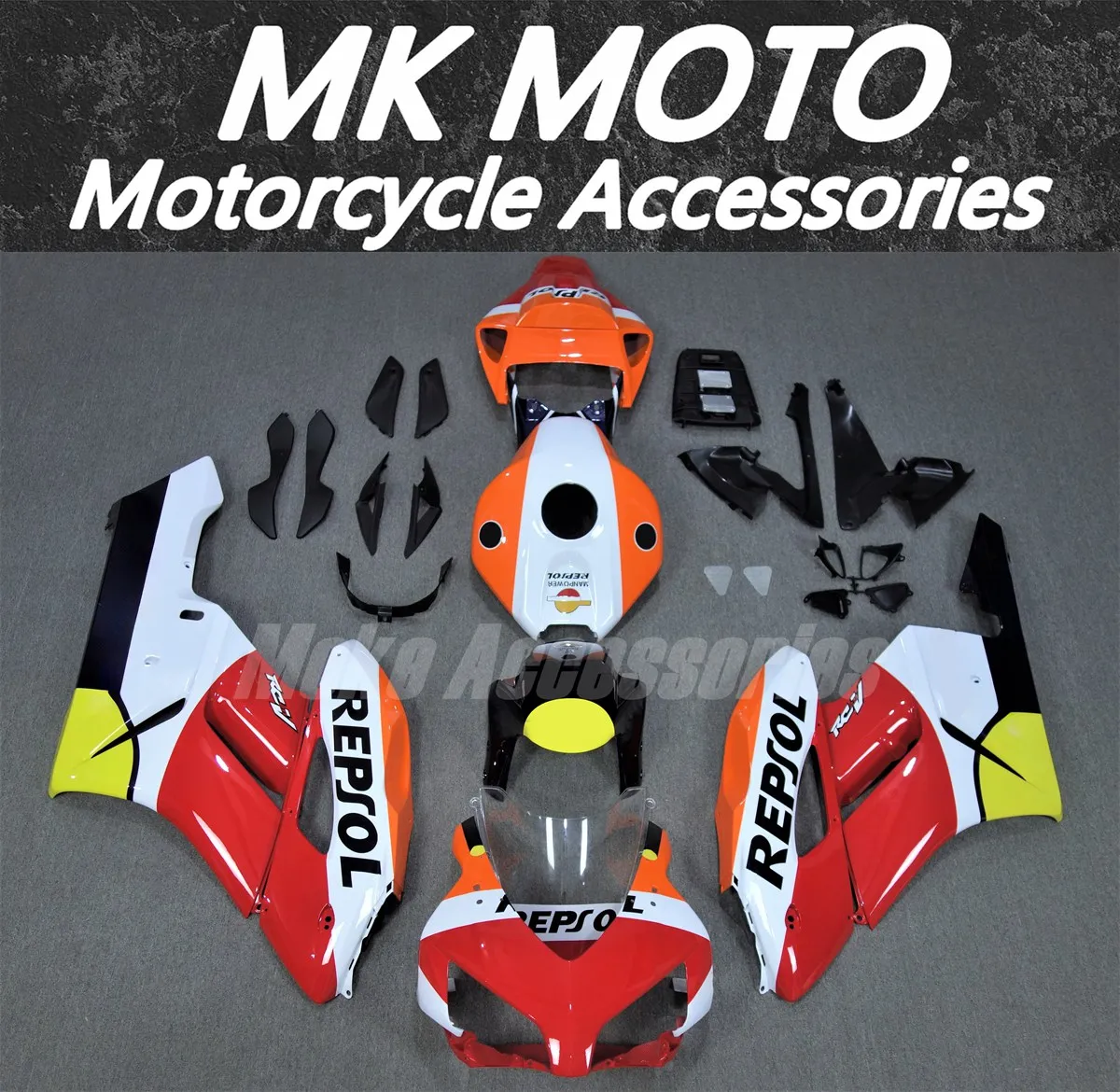 

Moke moto Motorcycle Fairings Kit Fit For Cbr1000rr 2004-2005 Bodywork Set ABS Injection New Red White Orange Yellow