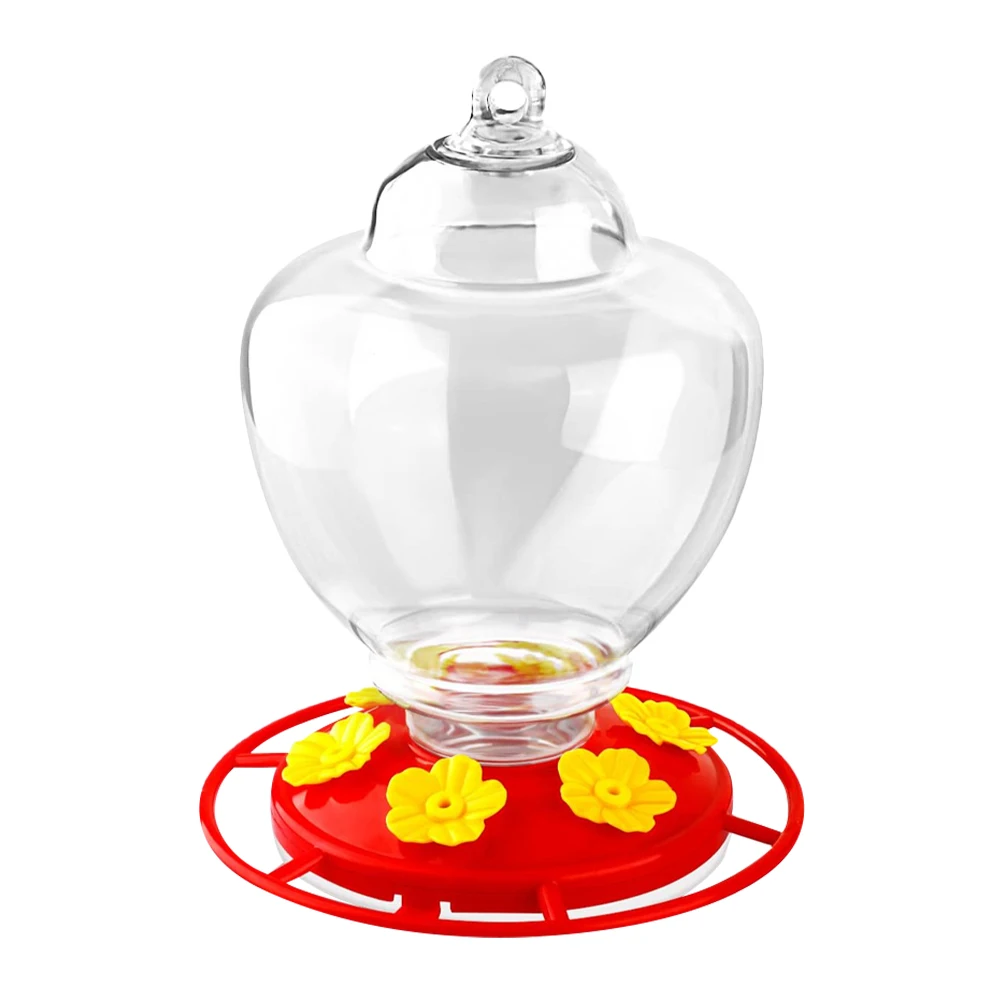 

1200ml Transparent Hummingbird Feeder Plastic Outdoor Hanging Bird Feeders Durable PP Material Garden Patio Decoration