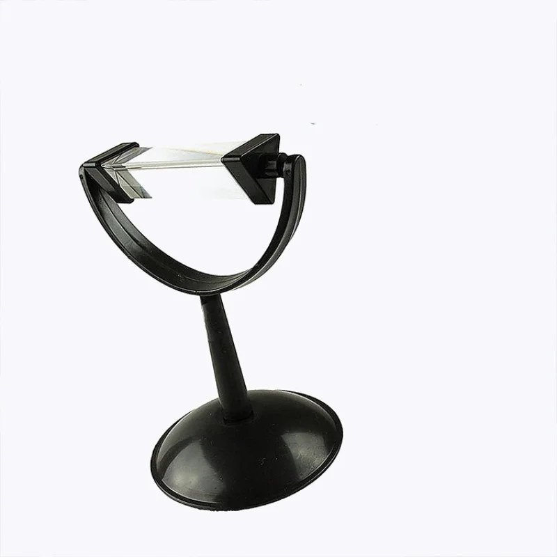 Kristalloptisches dreieckiges Prisma, Physik-Labor-Lehrinstrument, 25 x 25 x 80 mm, mit Ständer, hochwertiges Prisma für optische Experimente