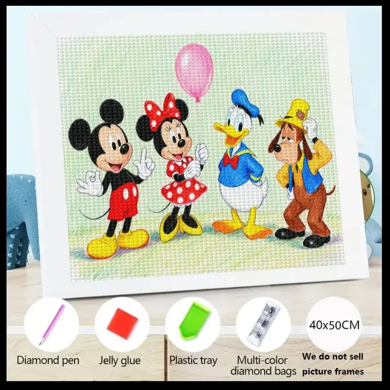 

1 шт. Набор для рисования 5D алмазов для детей и взрослых, тема Диснея, мультяшные друзья, искусство с Микки Маусом, Минни Маус, Дональд Дак и идти
