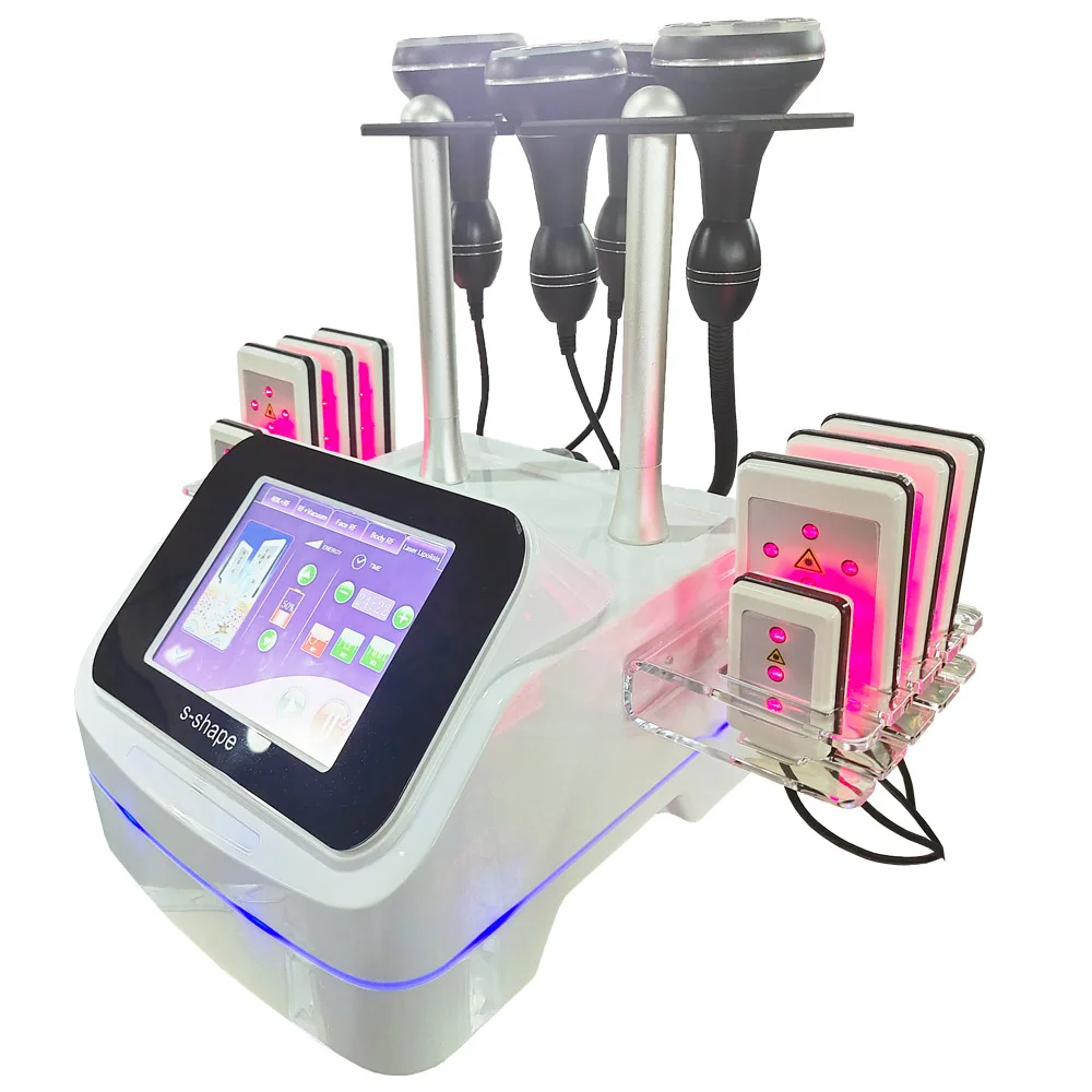 40K Ultrasonic Cavitation Vacuum Radio 8 Pads Lipo Laser Slimming Machine Fat Loss Body Shaping  Spa
