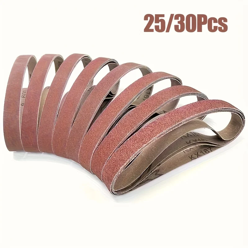 

25/30 шт. 520x20 мм (60-800 зернистости) Мини-ленточный шлифовальный станок — компактный портативный дизайн для шлифовки, полировки, удаления ржавчины