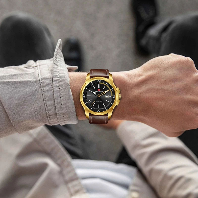 UTHAI European And American Style Men's Watch Business Minimalist Calendar Waterproof Luminous Band Quartz Watch Clock Gifts