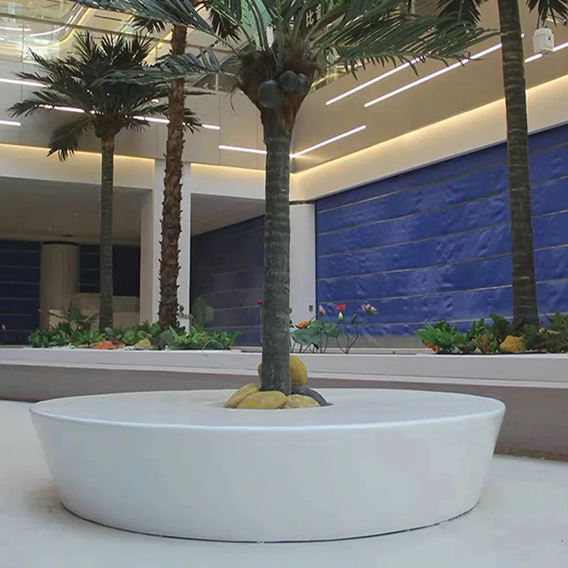 Creative FRP curved strip seat Park leisure waiting rest area Meichen FRP seat