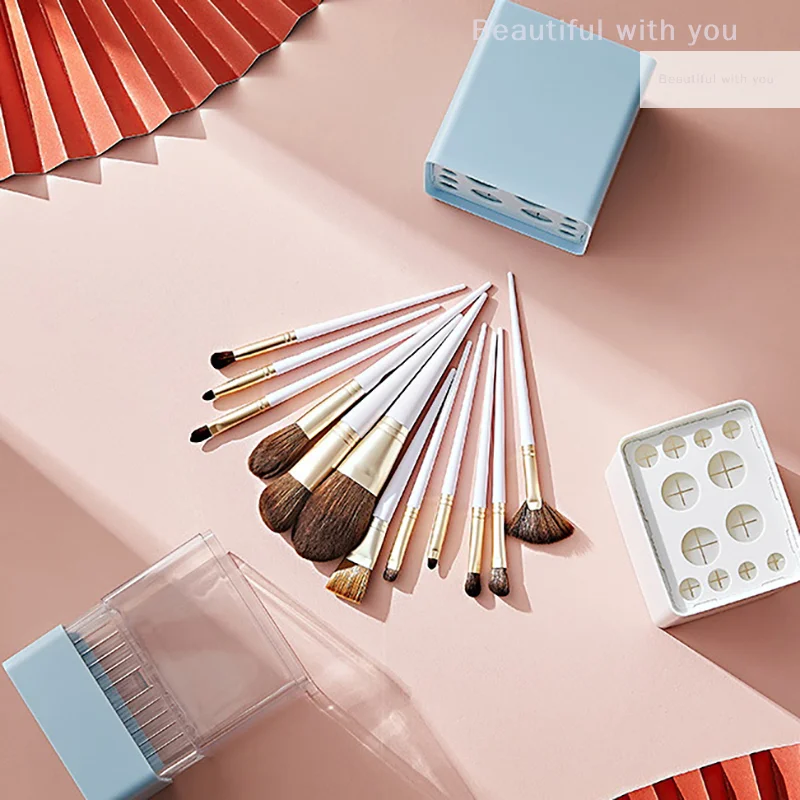 Dustproof Cosmetic Brush Storage Eyebrow Pencil Lipstick Finishing Box Desktop Cosmetic Bag Drying Bucket