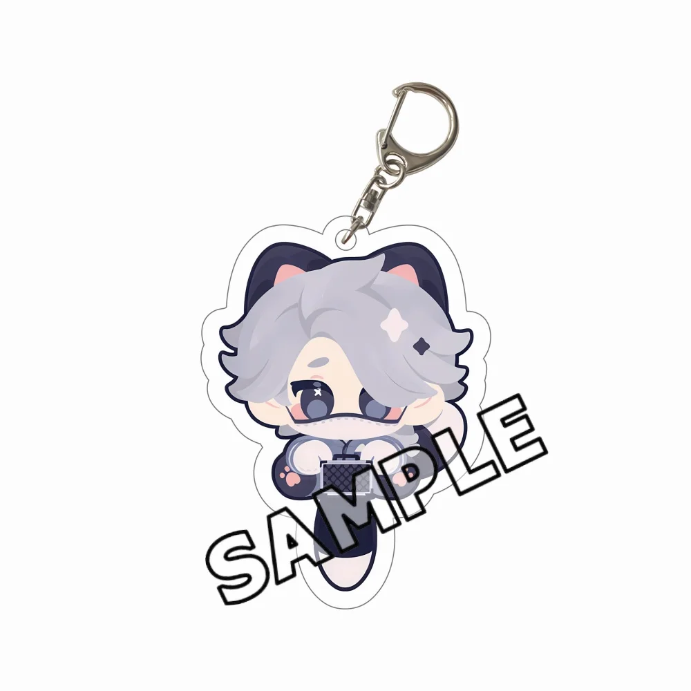 Game Identity V 6cm Acrylic Cute Character Backpack Hanger Pendant Car Key Decoration Fan Gift Keychain view 5